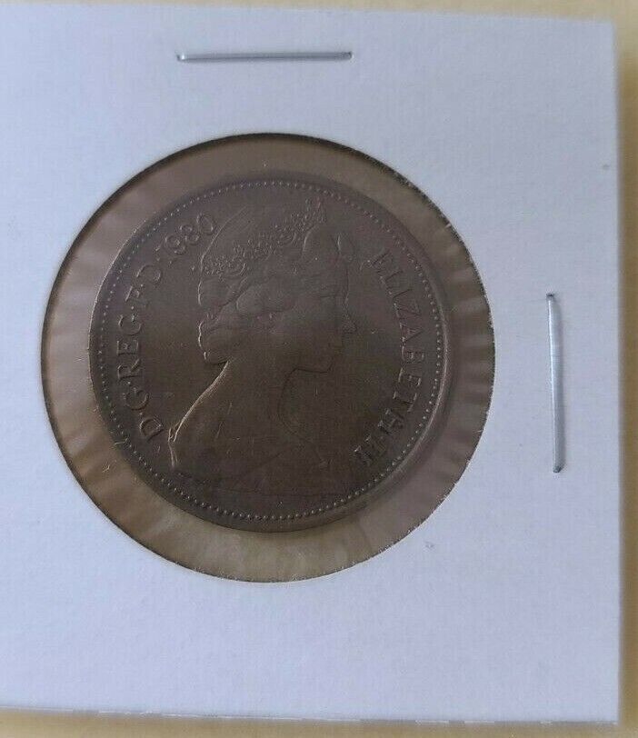 1980 2p New Pence Coin (EXTREMELY RARE) Original United Kingdom Error coin 