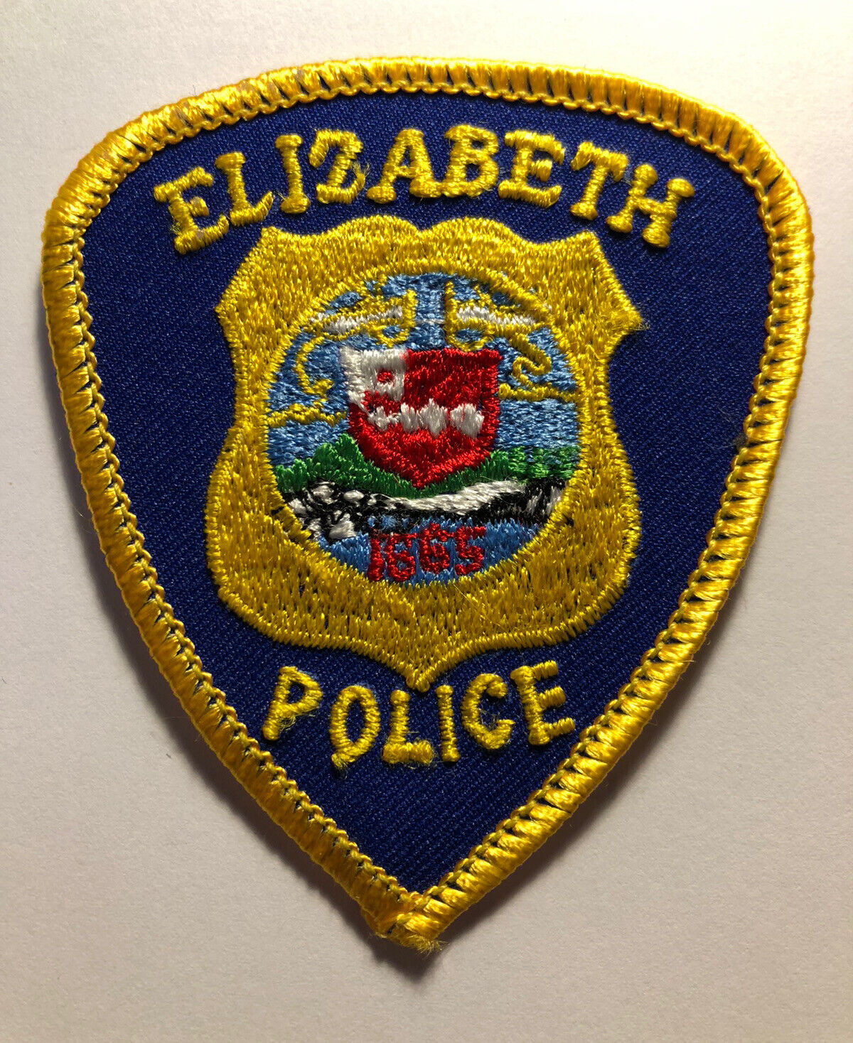 Elizabeth New Jersey Police Hat Patch