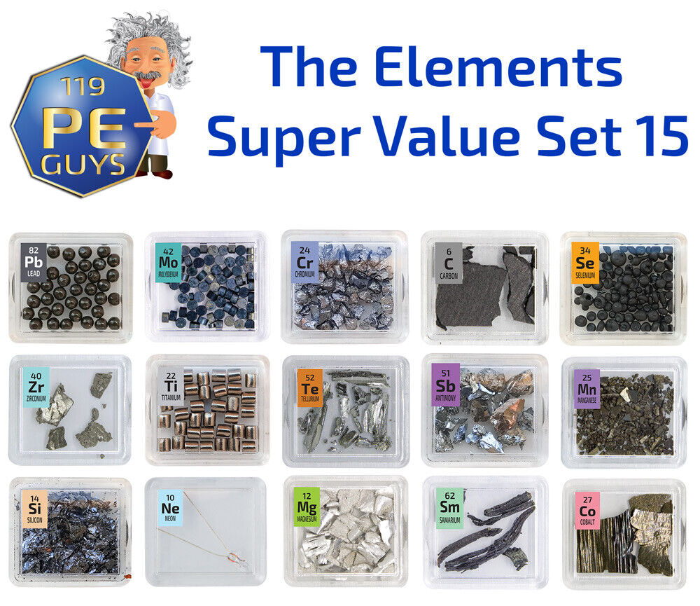 PEGUYS Periodic Metal Elements Super Value Set 15 Great Periodic Element Tiles