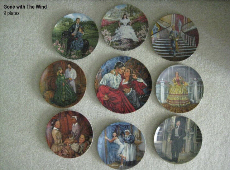 Edwin m. Knowles: Gone With The Wind Collector Plates (Set Of 9) W/COA
