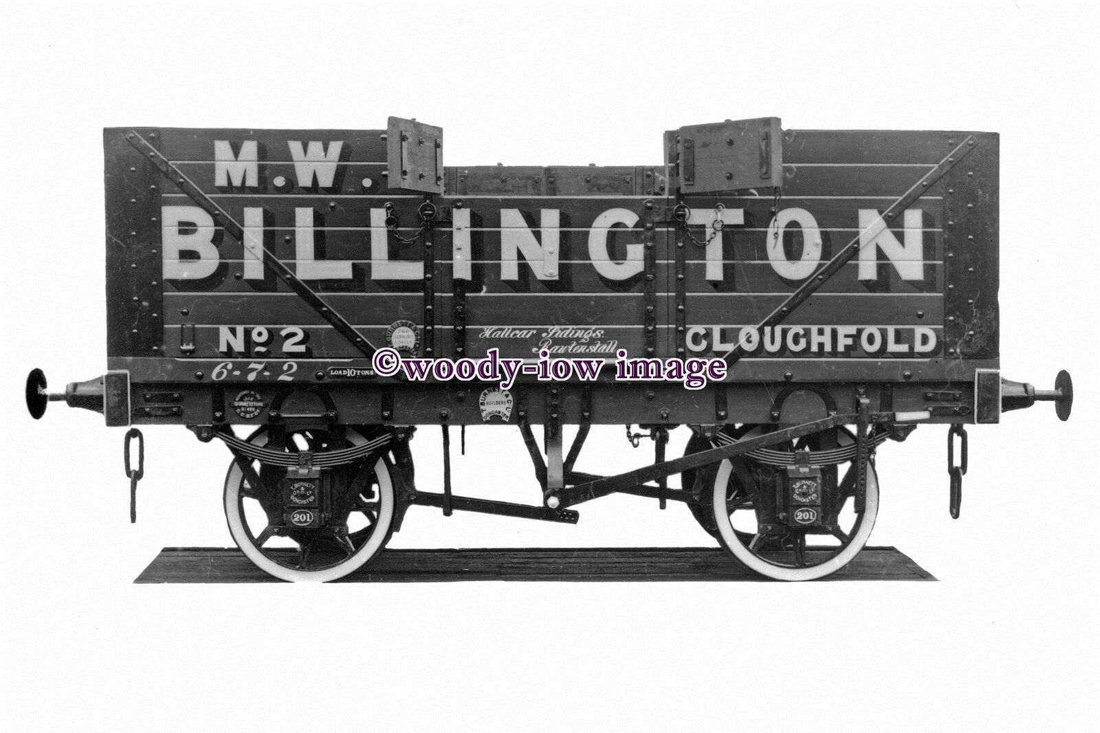 pu3225 - Wagon - No.2 M.W.Billington, Cloughfold - print 6x4
