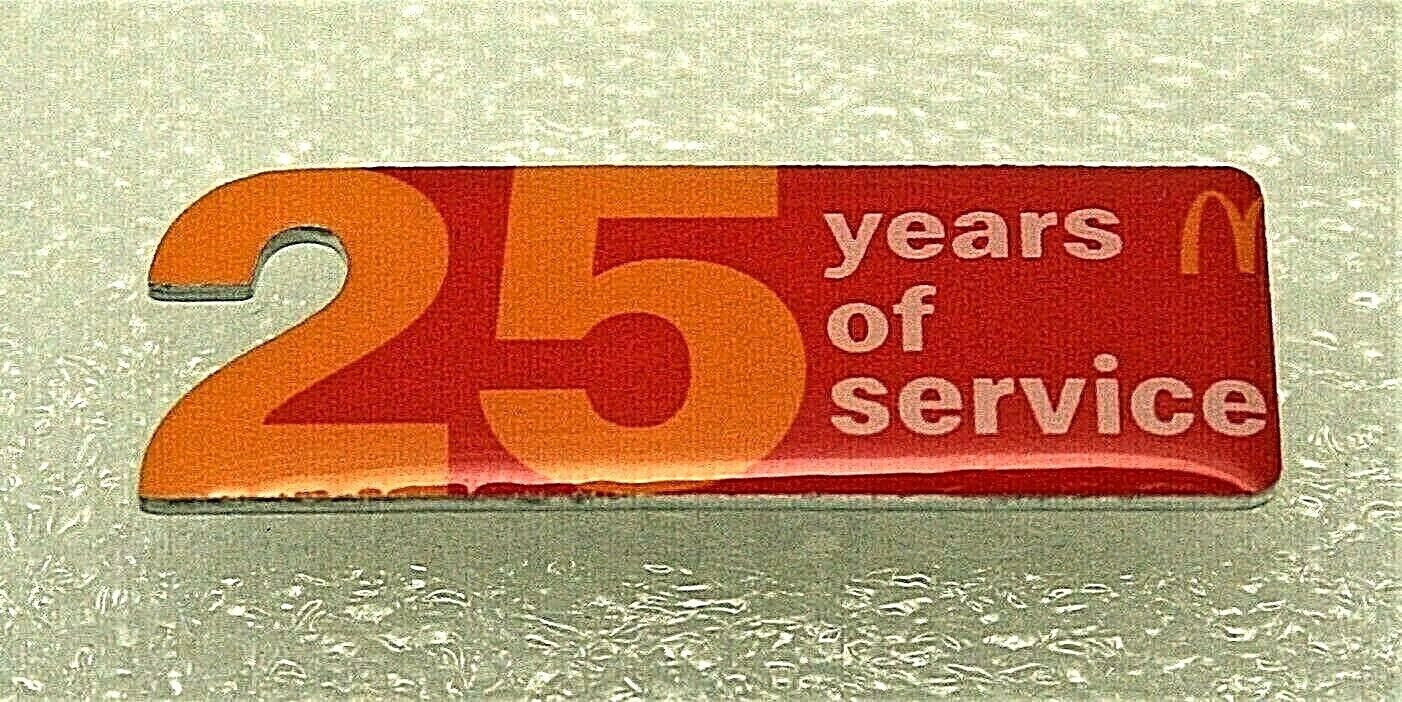 McDonald\'s Restaurants 25 Years of Service Fast Food Employee Pin NOS New 2020