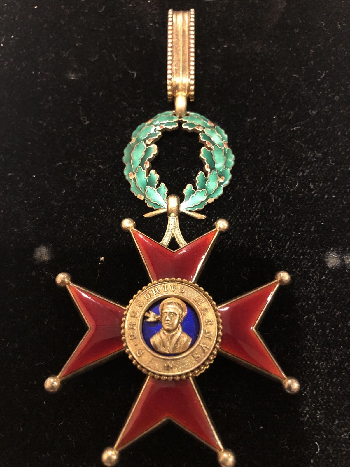 Vatican.Order Of Saint Gregory Commander Neck Badge Silver Enamel 104mm x W 49mm