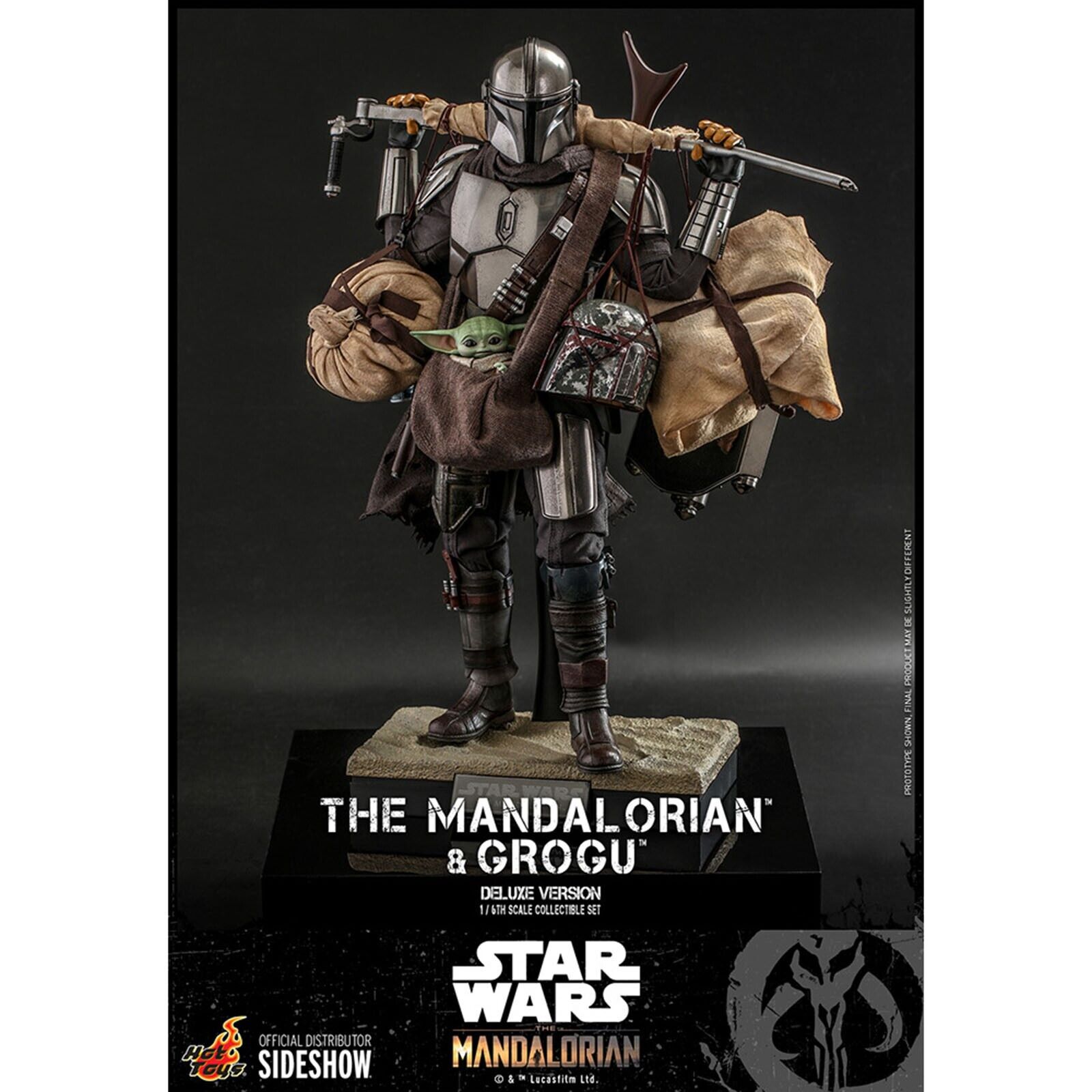 Hot Toys Star Wars The Mandalorian And Grogu Deluxe Sixth Scale Figure NEW