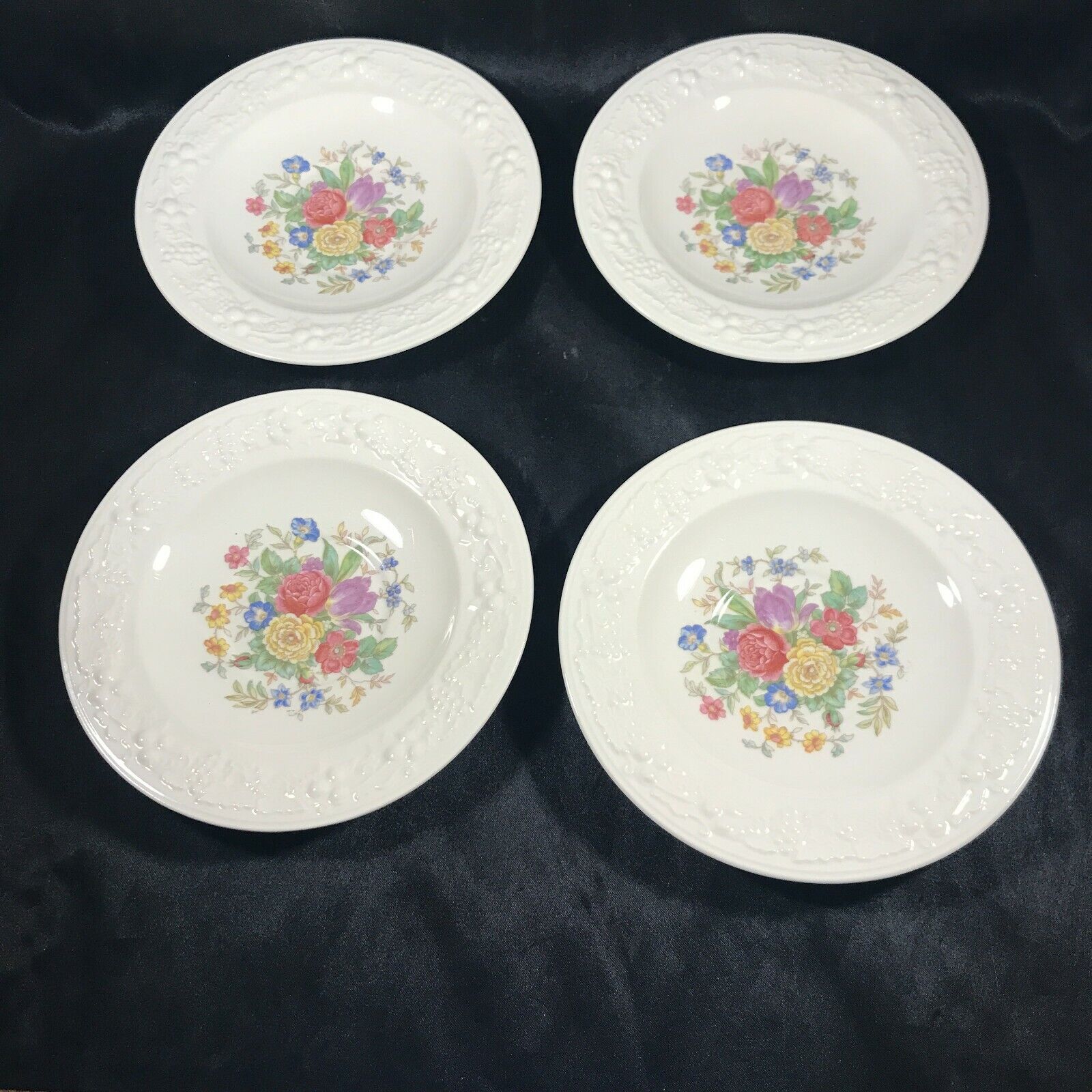 Set of 4 Vintage Homer Laughlin Eggshell THEME 6” Dessert Bowls