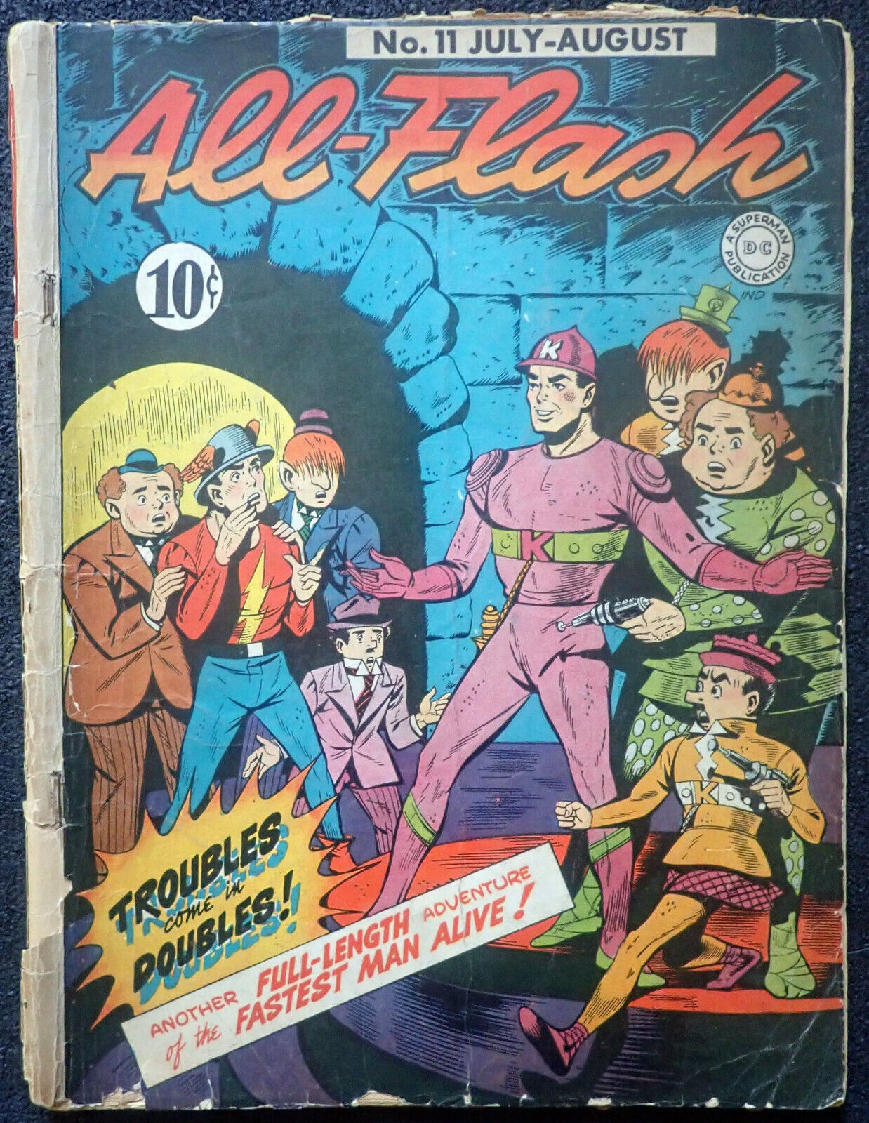 ALL-FLASH #11 🔥 VERY RARE GOLDEN AGE BEAUTY🔥 1943 Complete Unrestored