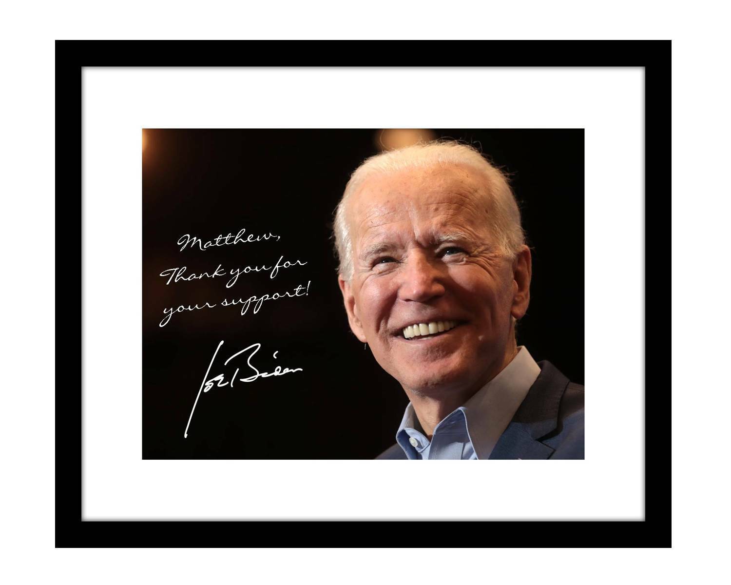 Joe Biden 8x10 signed photo Personalized President autographed democrat 2020
