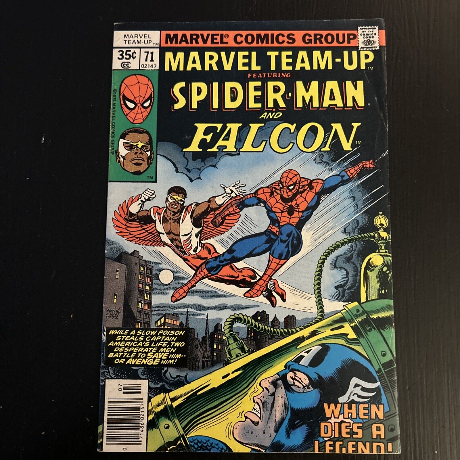 Key Marvel Comic Book Bronze Age Marvel Team-Up Spiderman & Falcon #71 Newsstand