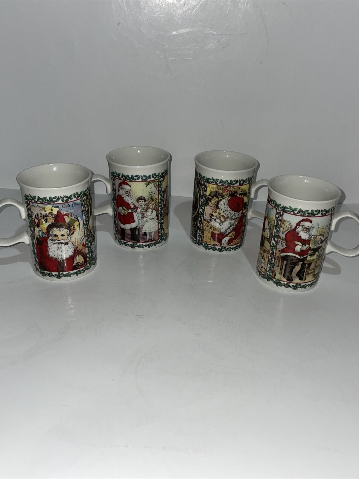 dunoon Stoneware Christmas Mugs Set of 4 Made In Scotland