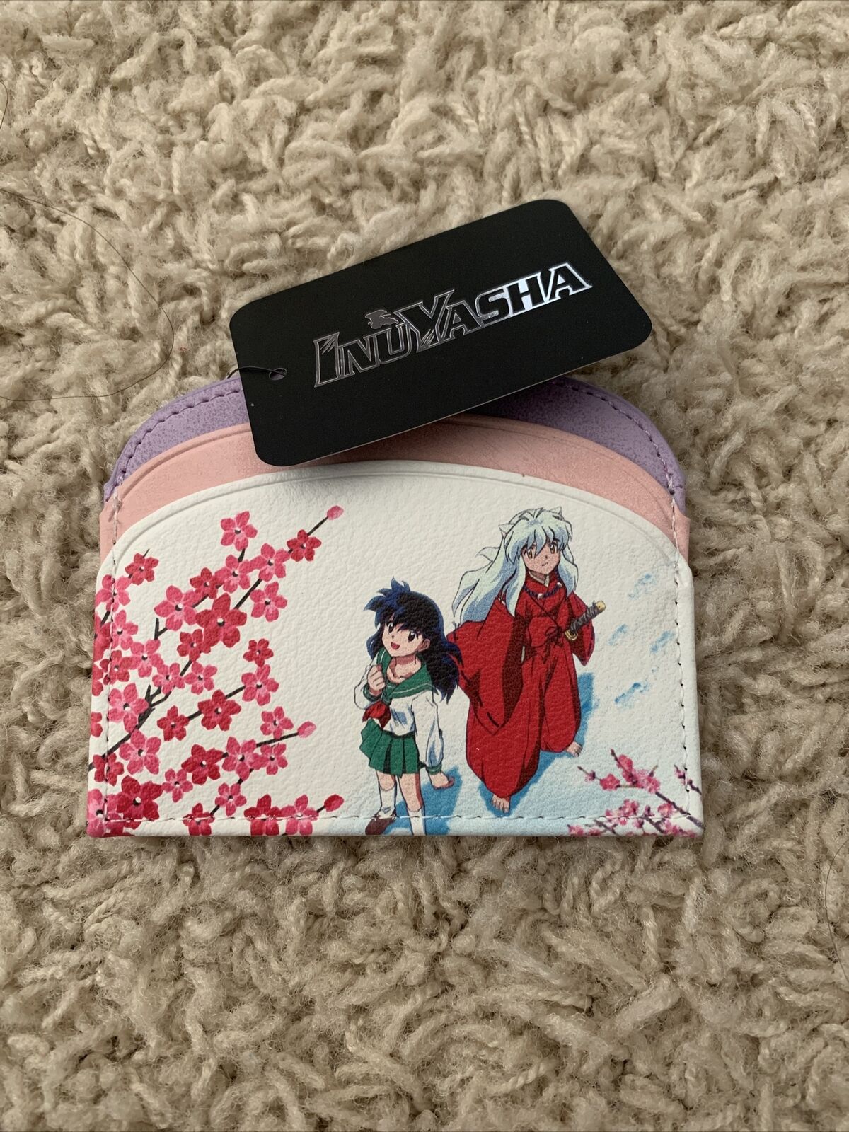 InuYasha Kagome And Inuyasha Sakura Pink  Cherry Blossom Scenic Cardholder NEW