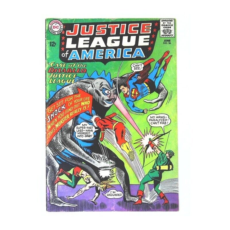 Justice League of America (1960 series) #36 in F minus condition. DC comics [u~