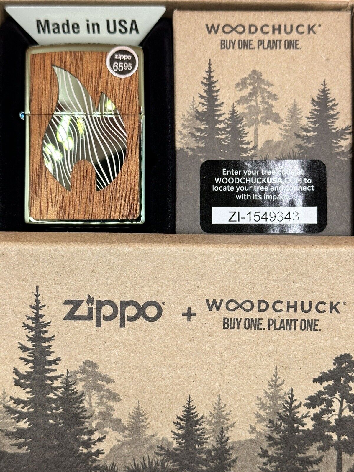 2022 Woodchuck Large Flame 49057 High Polish Teal Zippo Lighter NEW