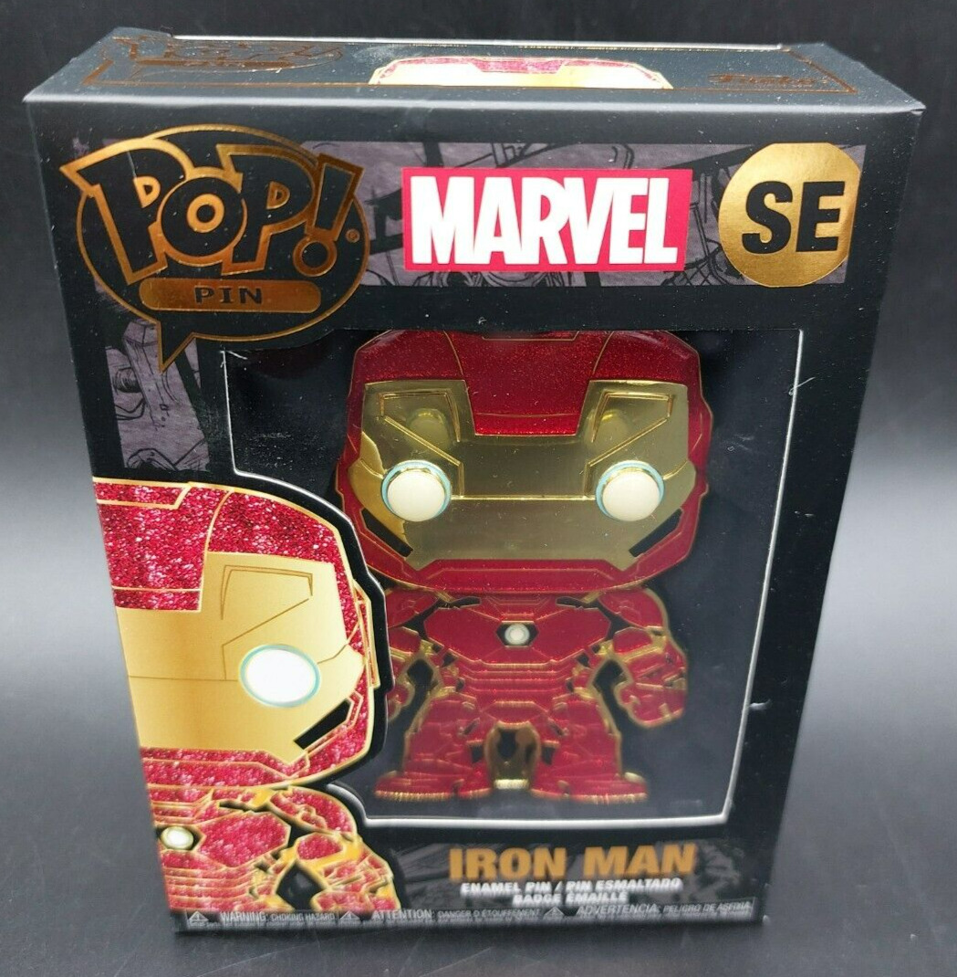 Funko Pop Pin Iron Man SE Glitter NYCC 2020 New Sealed