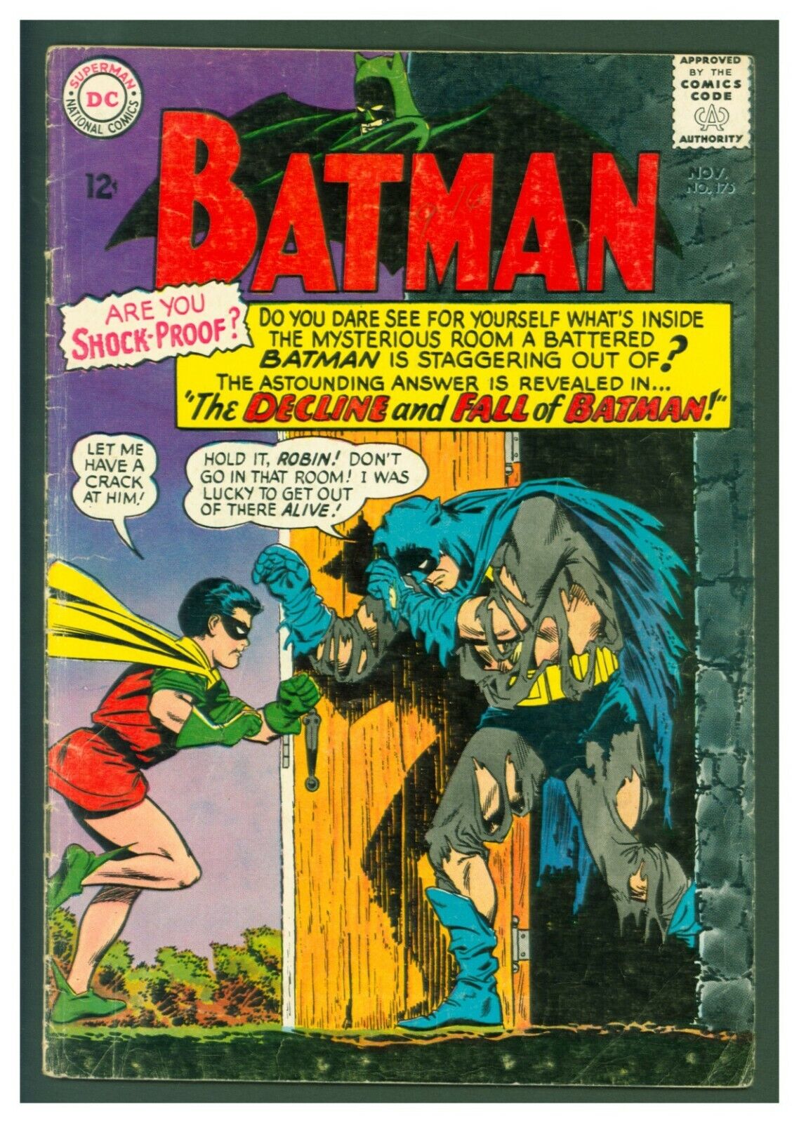Batman #175 VG DC Comics 1965 The Decline and Fall of Batman