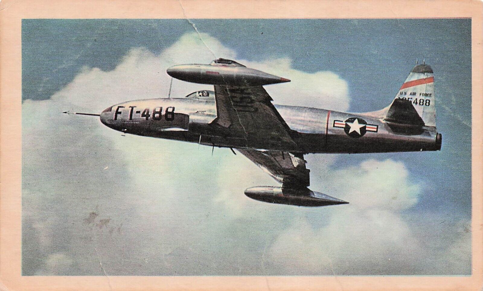 Lockheed F-80C Military Plane Korea War USAF Air Force Aviation Trading Card D57