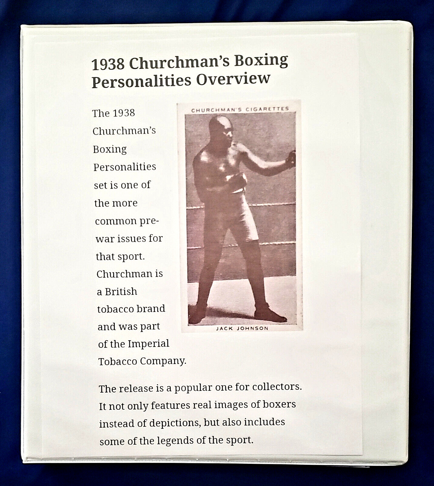 1938 CHURCHMAN BOXING PERSONALITIES *MASTER SET of 50* GD/VG/EX/NM - NO CREASES