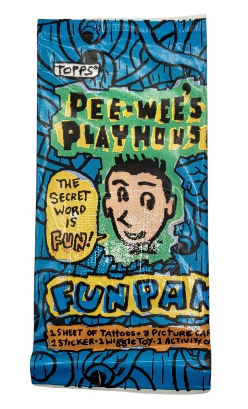 1988 Topps Pee-Wee’s Playhouse \'Fun Pak\' New Sealed Card Pack 80s Vintage Retro