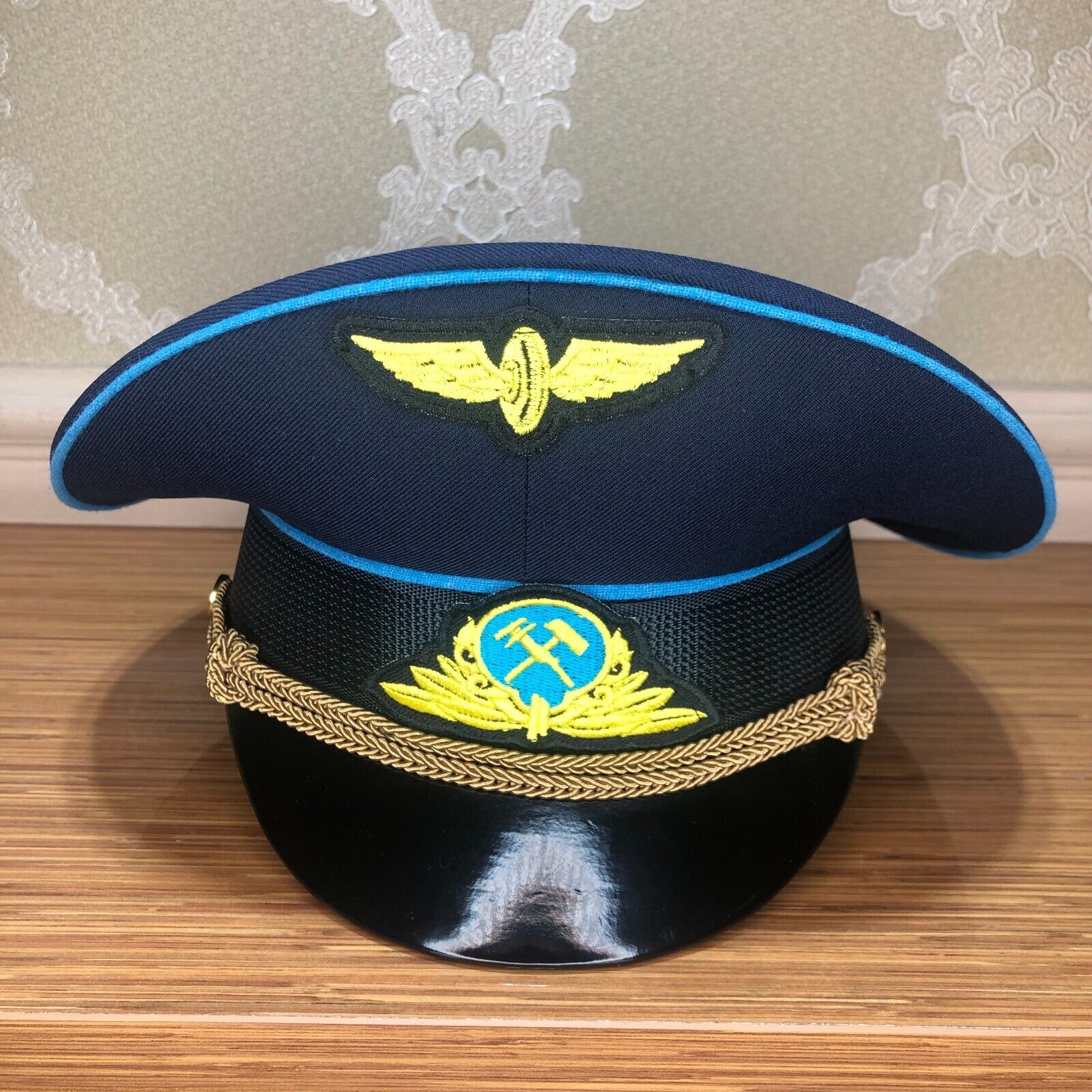 Kazakh Railway Troops Officer's Service Hat Cap Kazakhstan New All Sizes 54-62