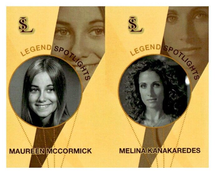 #UL1653 MAUREEN MCCORMICK, MELINA KANAKAREDES Rare Uncut Spotlight Card Strip