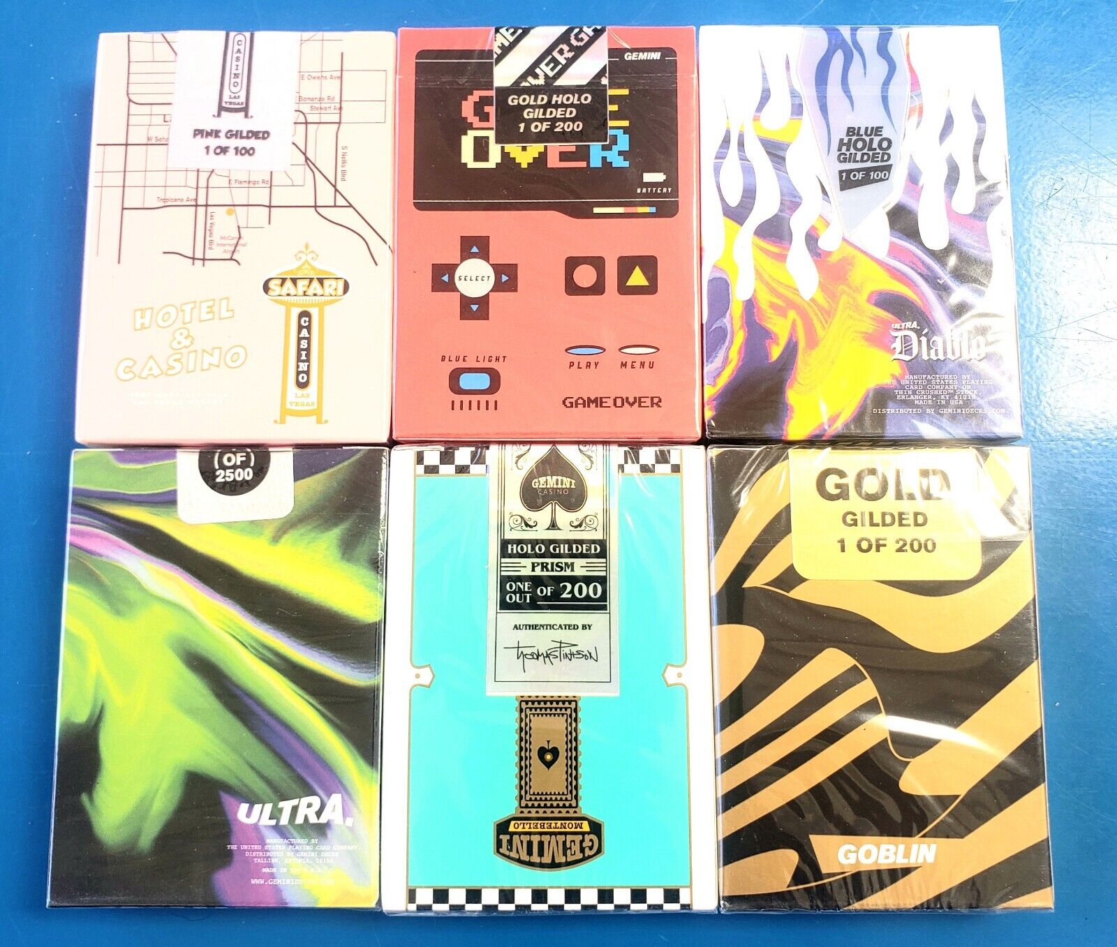 Gemini-6 Deck Lot-3 Holo Gilded, 3 Gilded...Very Limited Editions. See Descript.