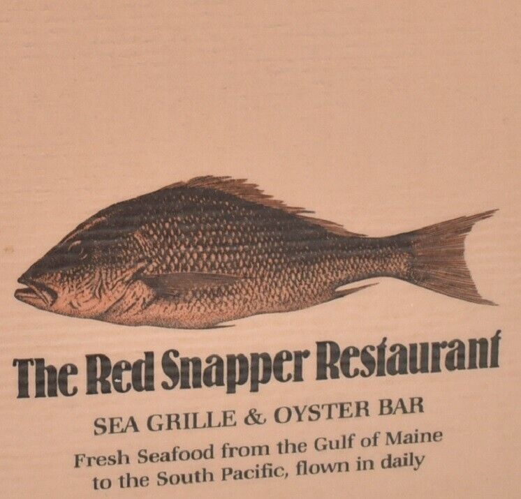 1980s The Red Snapper Restaurant Menu Sea Grille & Oyster Bar
