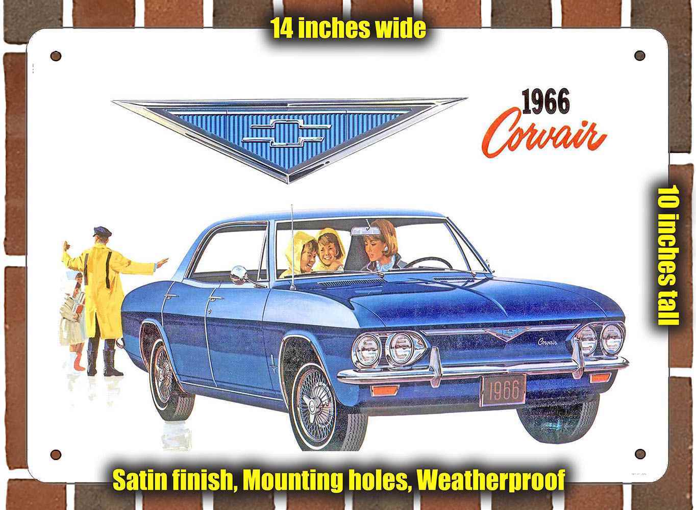 Metal Sign - 1966 Chevrolet Corvair- 10x14 inches