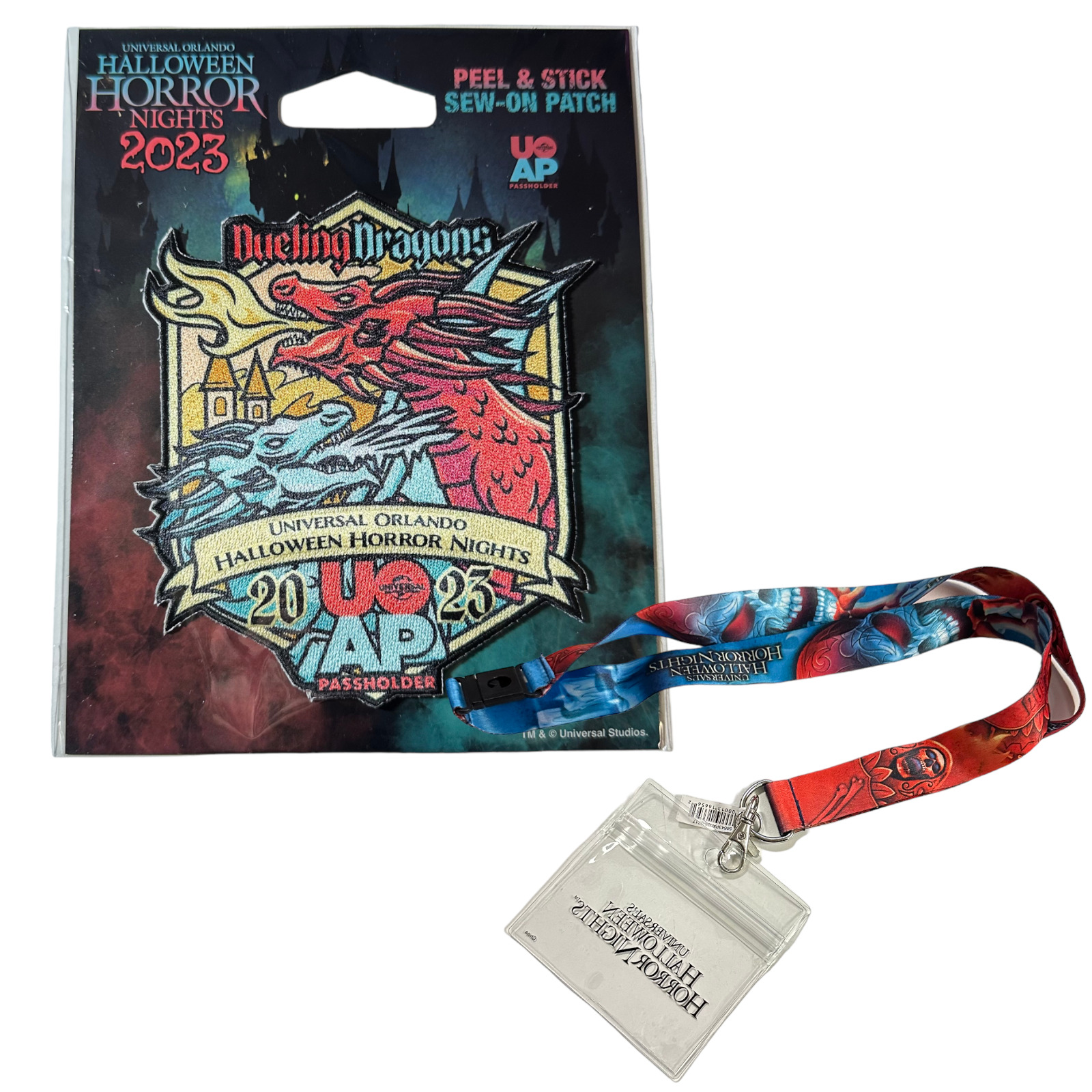 2023 Universal Studios Halloween Horror Nights UOAP Dueling Dragons Patch