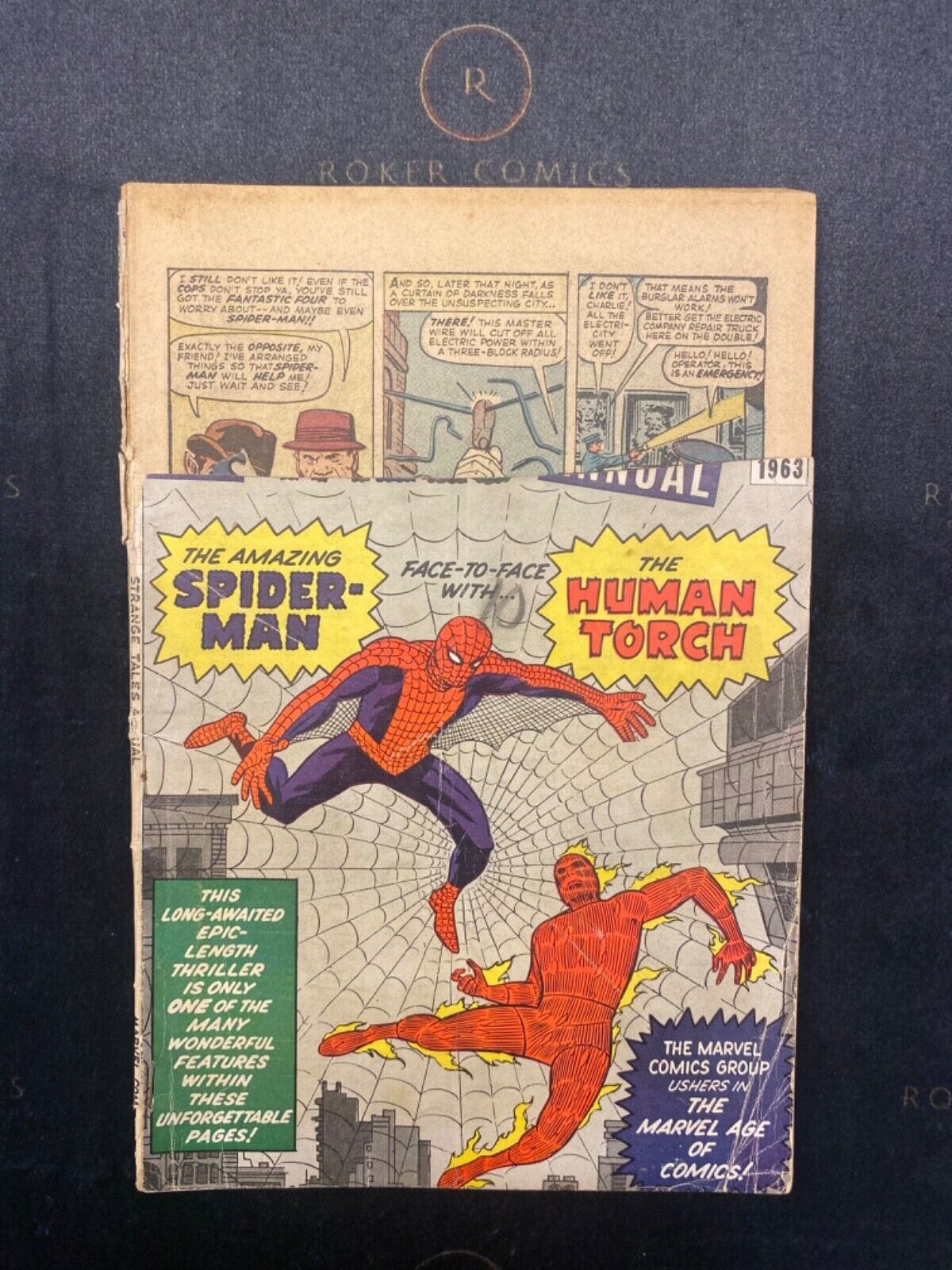 Very Rare 1963 Strange Tales Annual (Top Half Of Cover Missing)