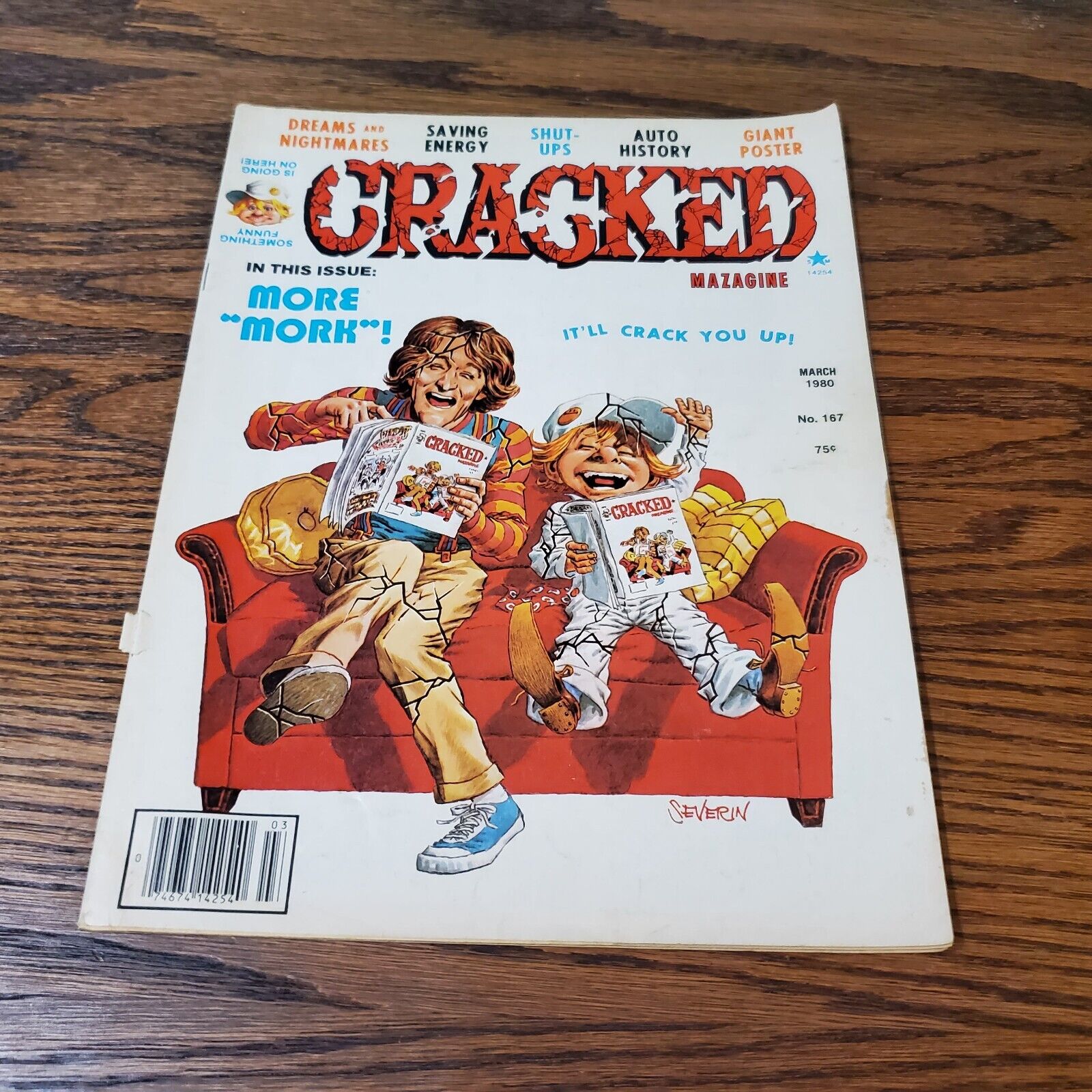 CRACKED MAGAZINE #167 CANDAR PUBLISHING CORP. 1980 FN- ROBIN WILLIAMS COVER