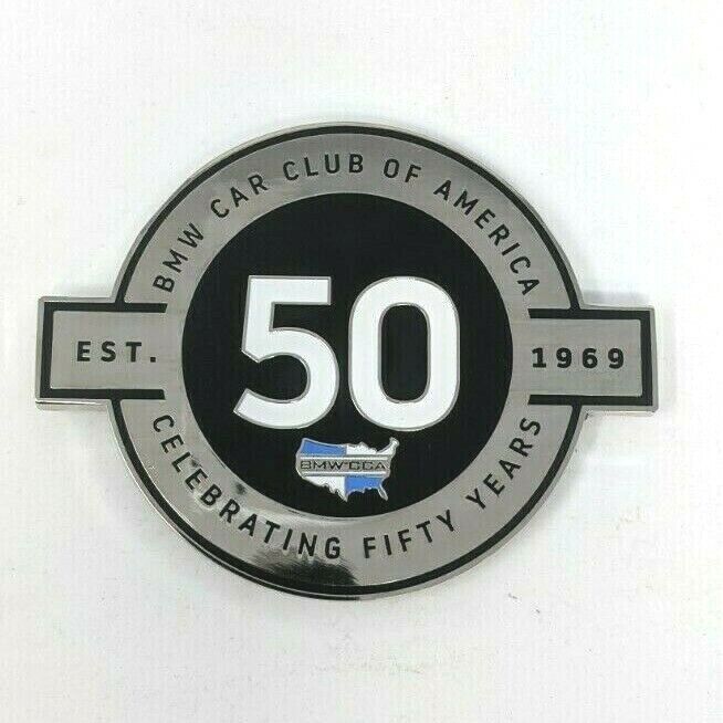 Official Bmw CCA Car Club of America 50th Anniversary Grille Badge