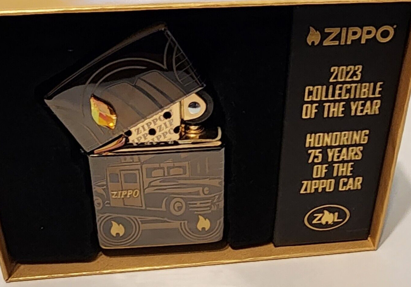 Zippo 48691 Car 75th Anniversary 2023 Collectible of the Year Armor NEW Lighter