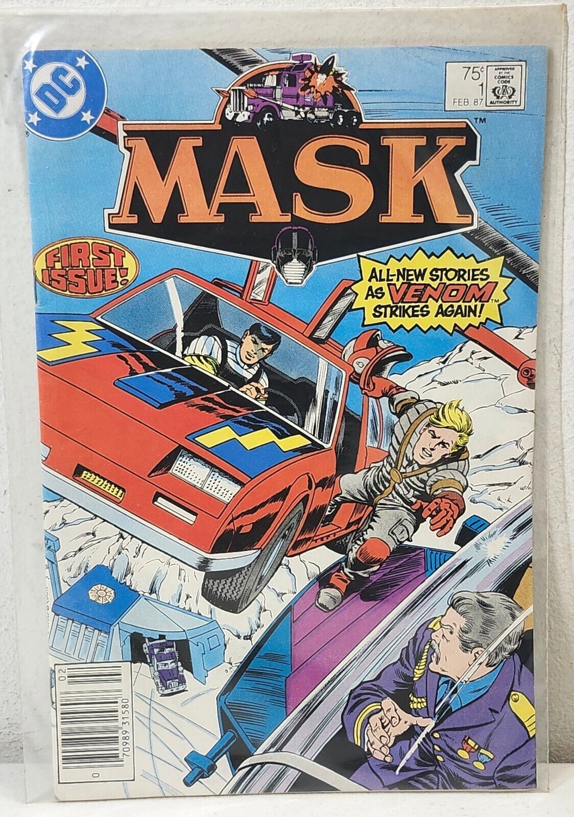 MASK aka M.A.S.K. DC comics #1  based on animated TV show 1985
