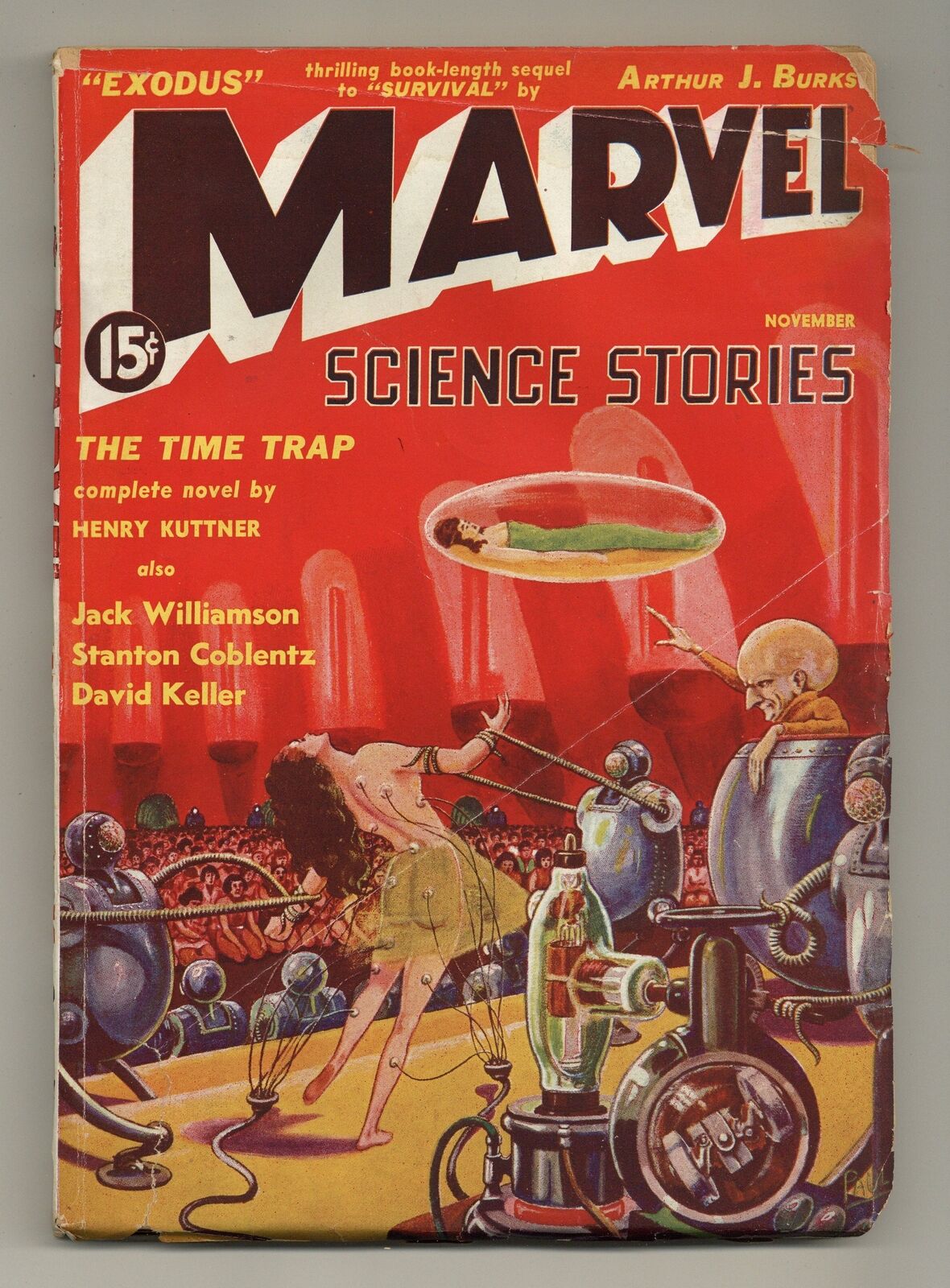 Marvel Science Stories Pulp 1st Series Nov 1938 Vol. 1 #2 GD/VG 3.0