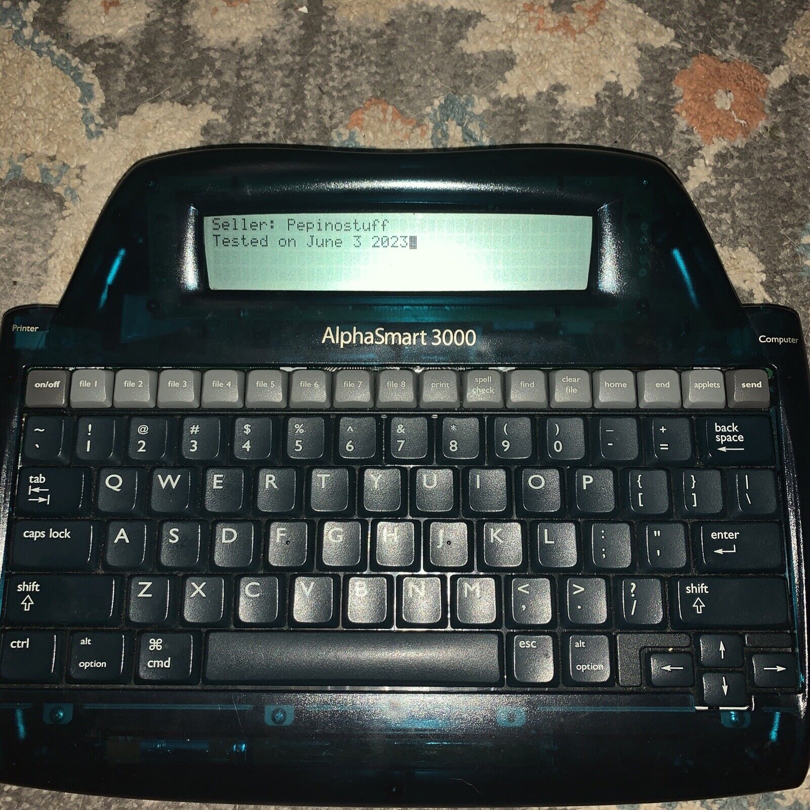 AlphaSmart 3000 Portable Desktop Word Processor No Cables - Fully Functional