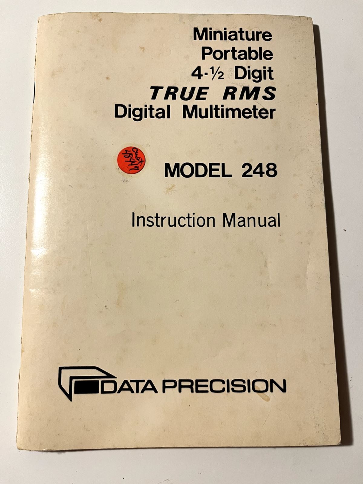 Mini Portable 4 1/2 Digit TRUE RMS Digital Multimeter Model 248 Manual