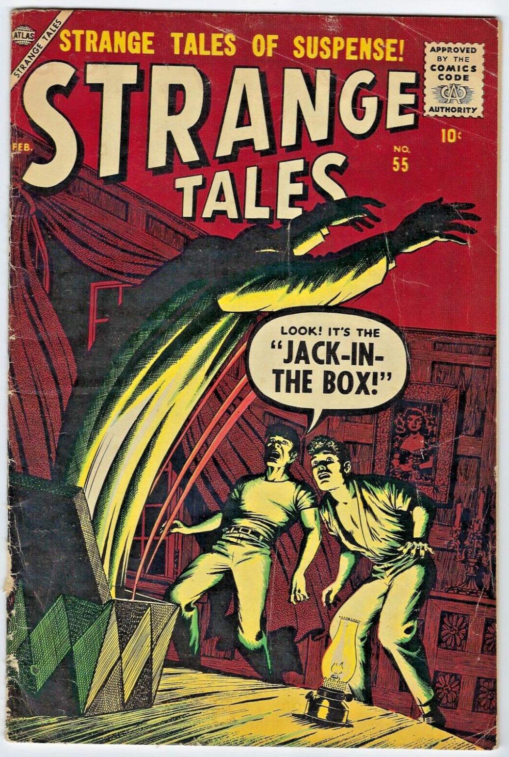Strange Tales #55 (1957) Very Good+ (4.5) Everett Cover Joe Maneely Art Stan Lee