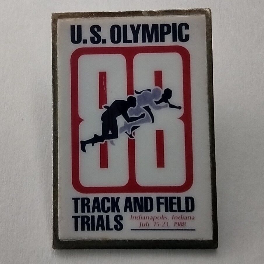 VTG 1988 U.S. Olympic Track And Field Trials USA Indianapolis, IN Lapel Pin Read