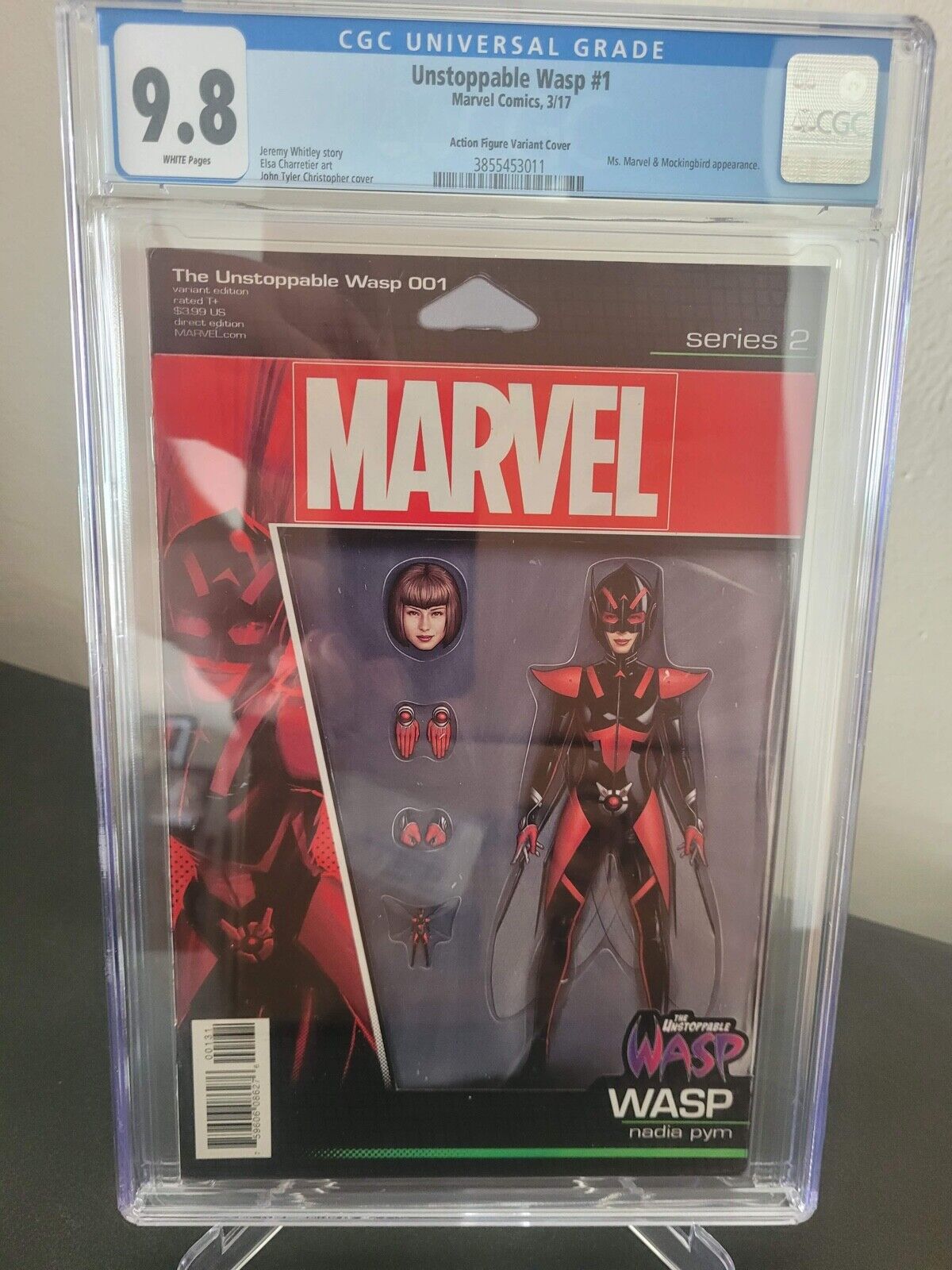 UNSTOPPABLE WASP #1 CGC 9.8 GRADED MARVEL COMICS ACTION FIGURE VARIANT COVER