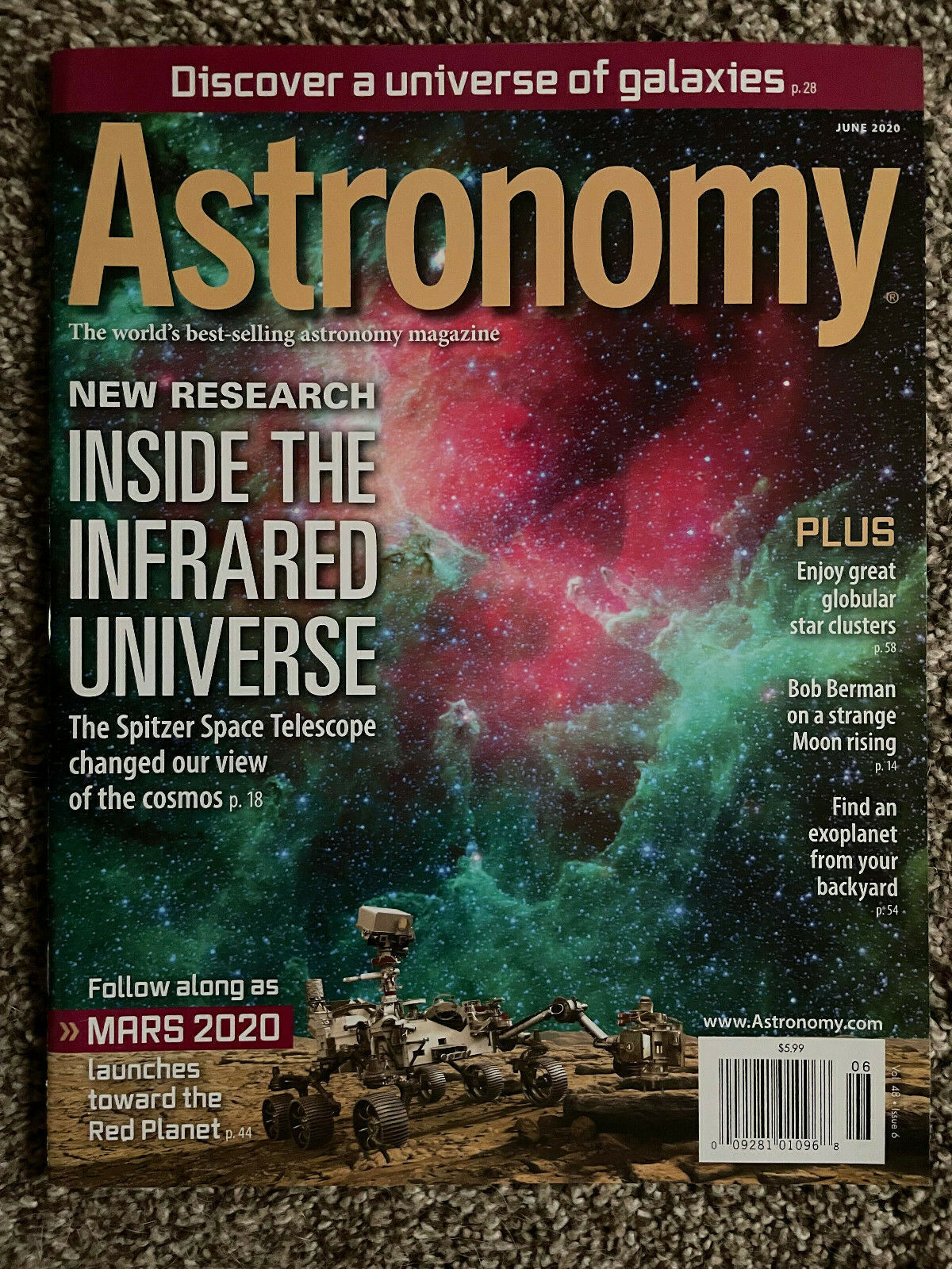 ASTRONOMY Magazine June 2020 Infrared Universe Galaxies Mars Star Clusters