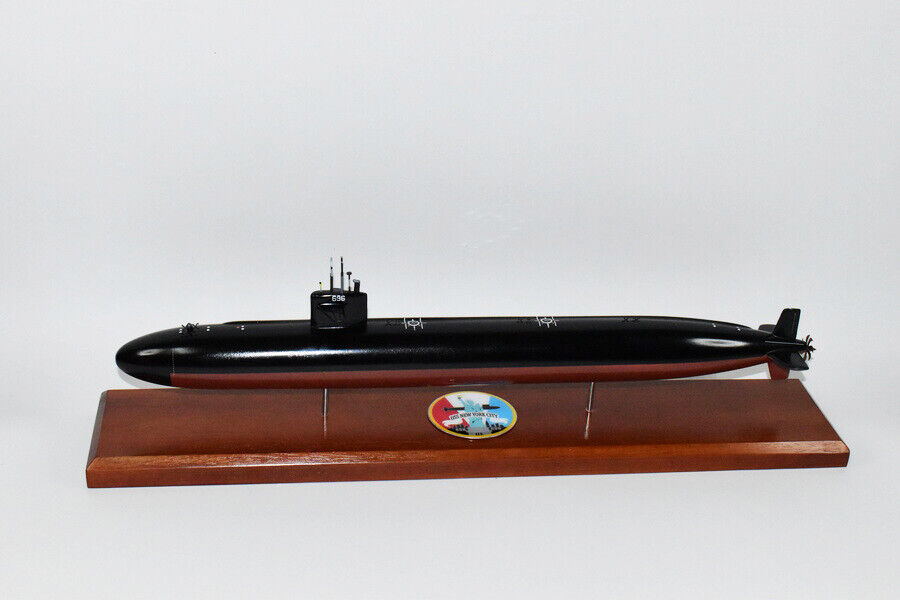 USS New York City (SSN-696) Submarine Model,Navy,Scale Model,Mahogany,20 inch,LA