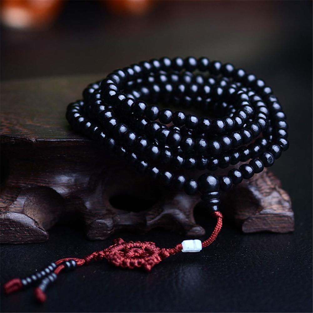 Tibetan Sandalwood Buddhist Buddha 216 Prayer Bead  Bracelet Necklace Mala