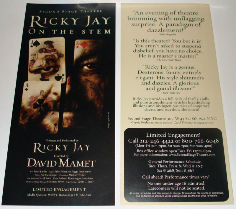 Original Ricky Jay On The Stem Flyer