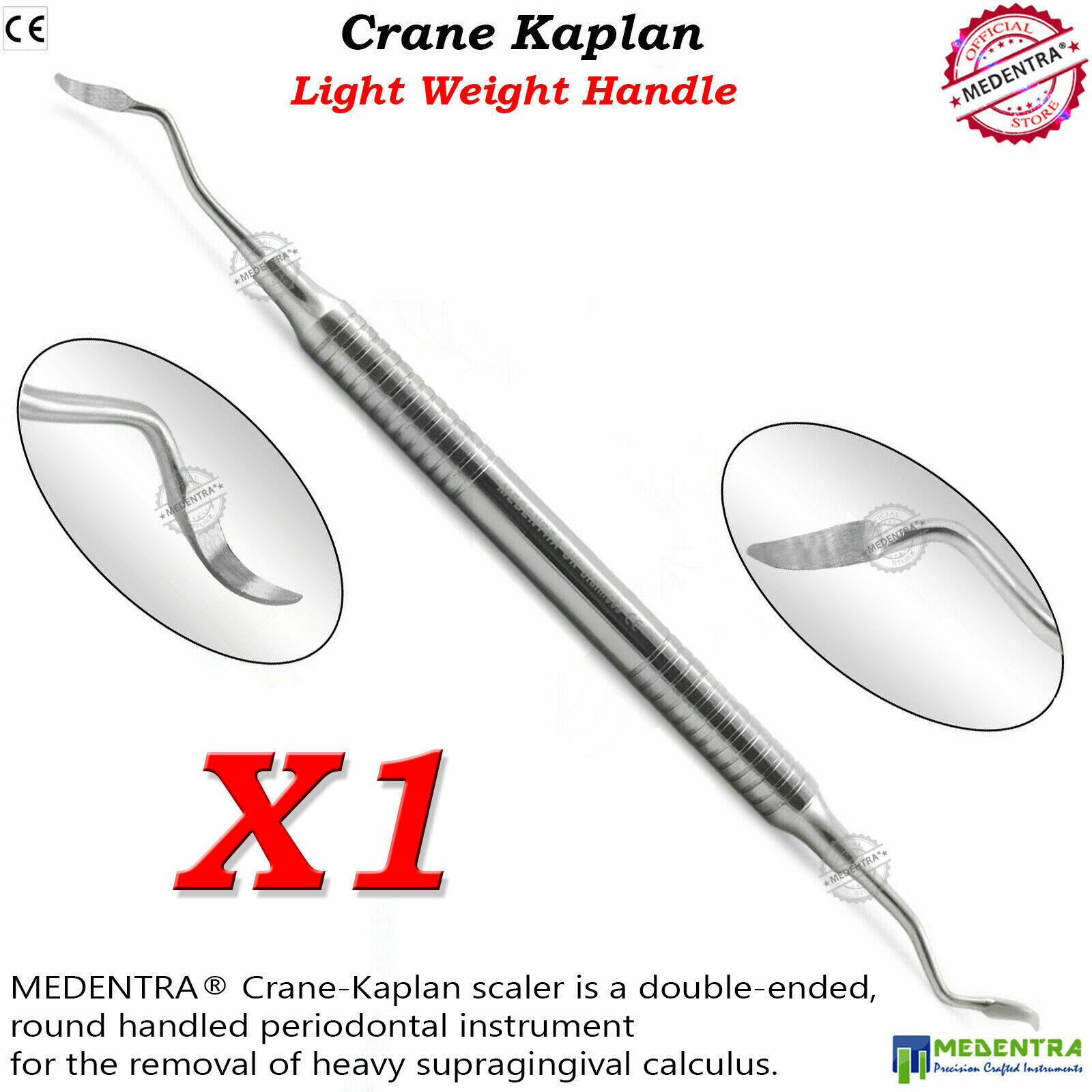 Dental Crane Kaplan Plaque Calculus Removal Hygienist Scaler Periodontal New