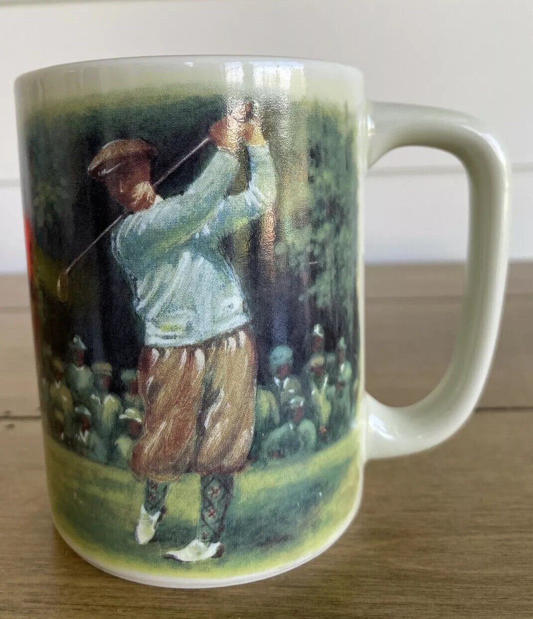 Vintage Otagiri Golfer Mug Figi Graphics Japan “Life Is A Game Of Most Misses”