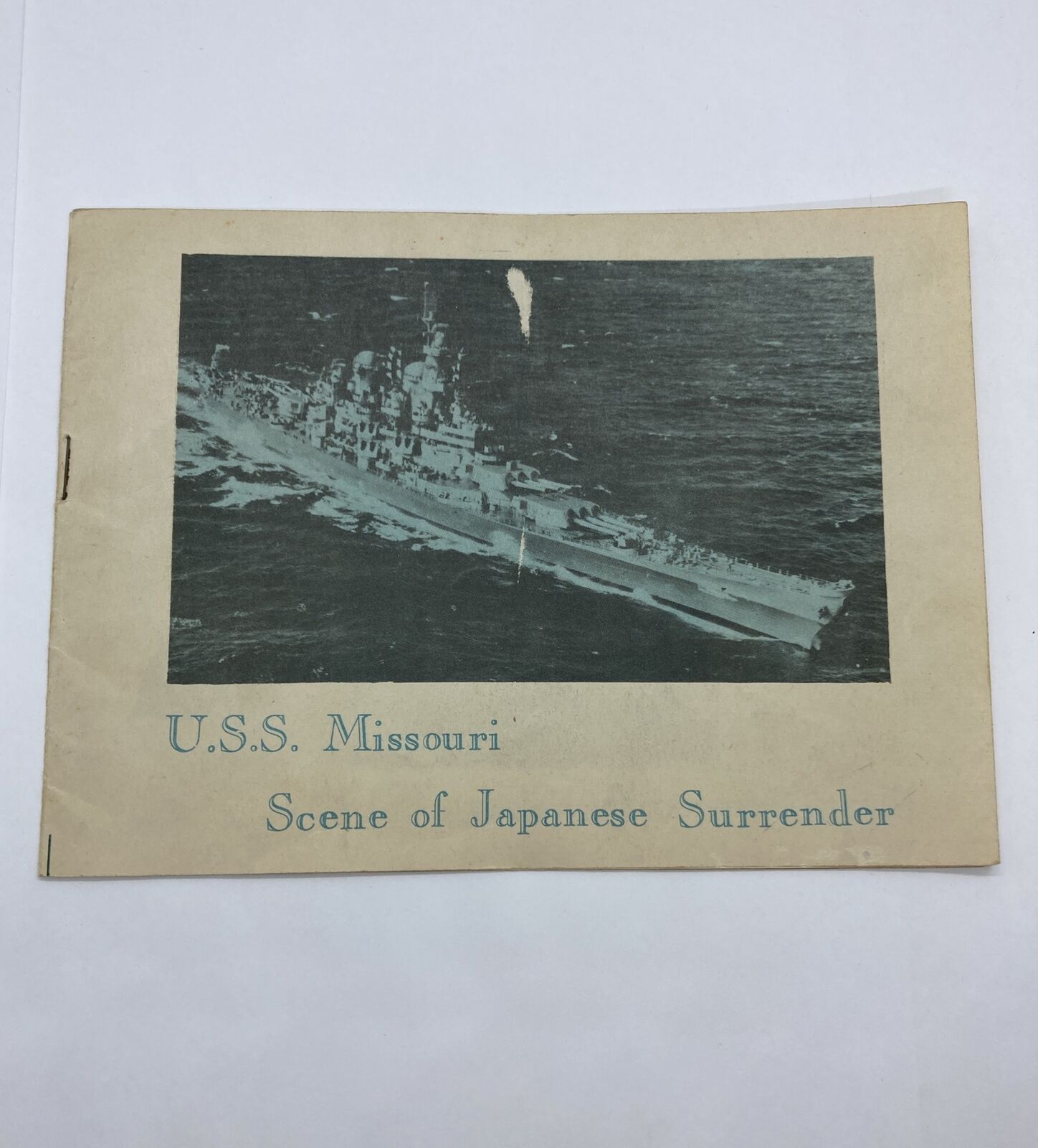 U.S.S. Missouri SCENE OF JAPANESE SURRENDER Joint Intelligence Center WW2
