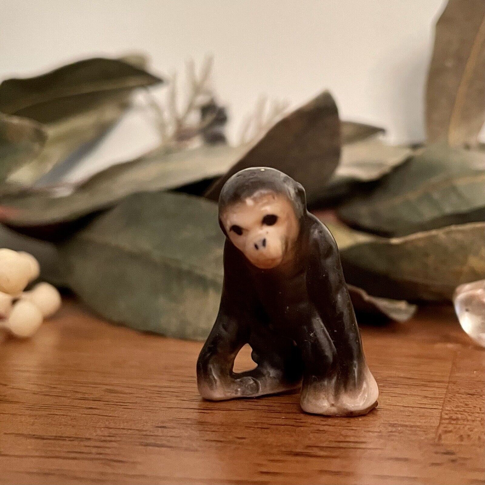 Vintage Miniature Porcelain Chimpanzee Figurine