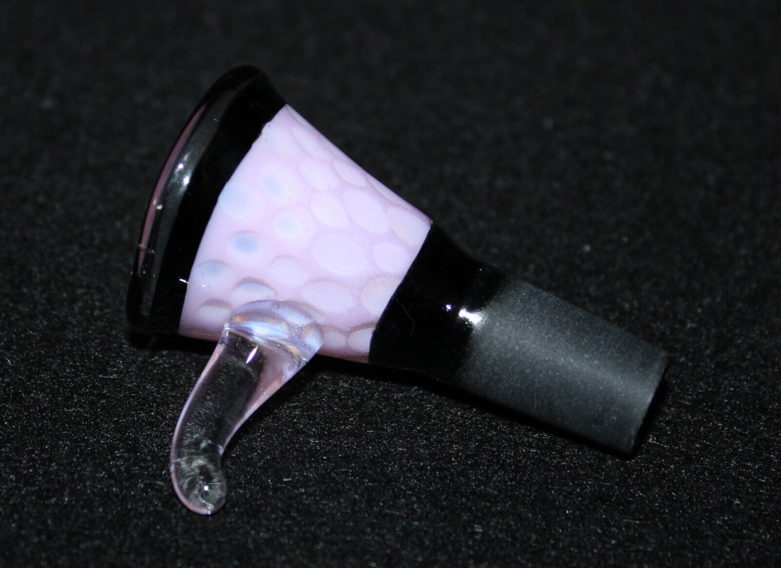 14mm PINK AND BLACK 3D Thick Glass SLIDE Tobacco Glass Slide Bowl