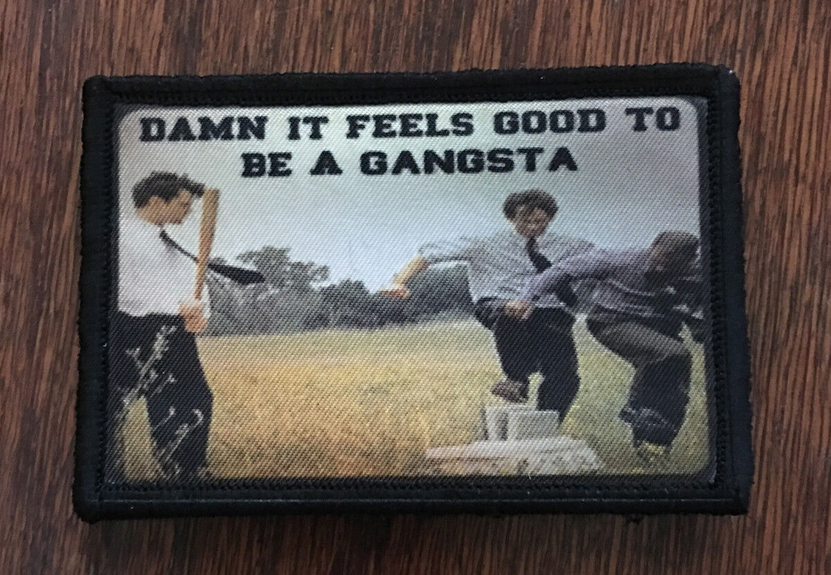 Office Space Gangsta Morale Patch Tactical Military Army Badge Flag Red stapler