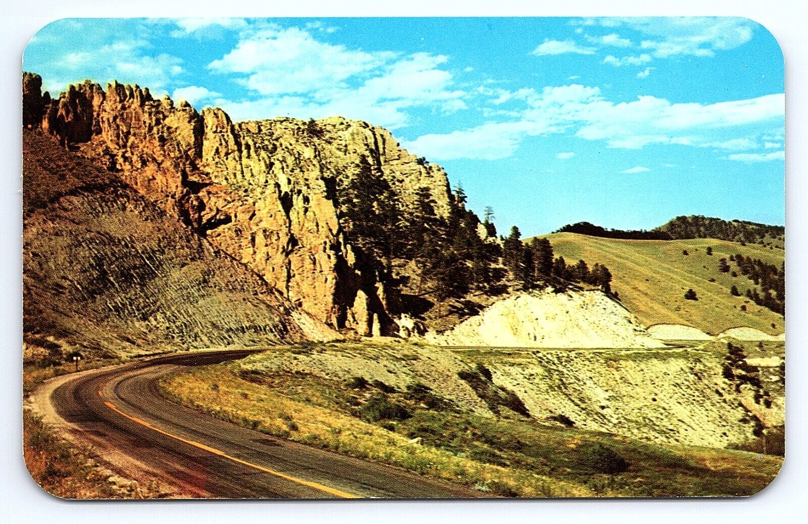 Postcard Needles On Ten Sleep Highway Big Horn Mountains Wyoming WY