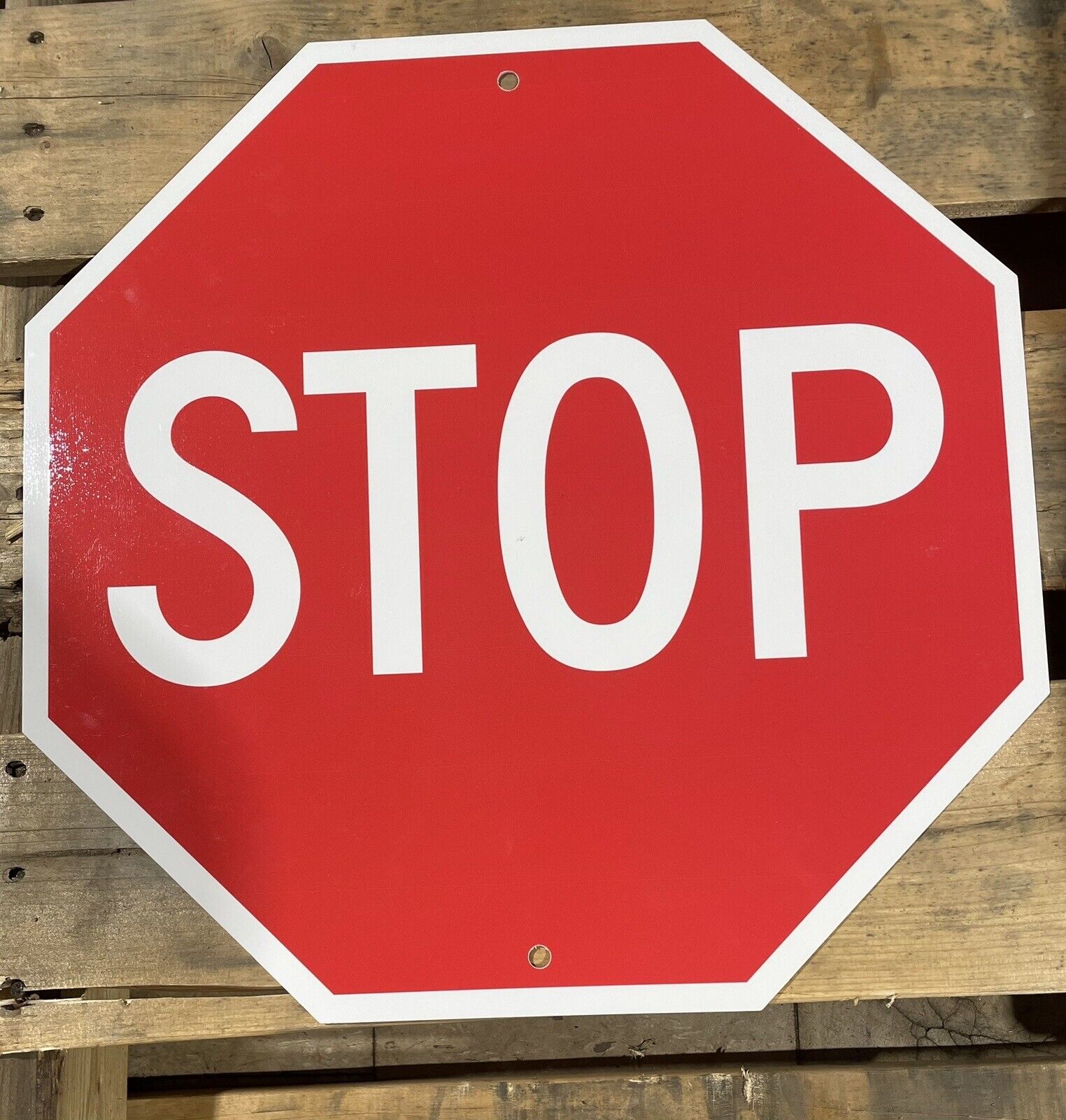 Stop Sign 18 x 18 Inches Octagon Not Reflective.
